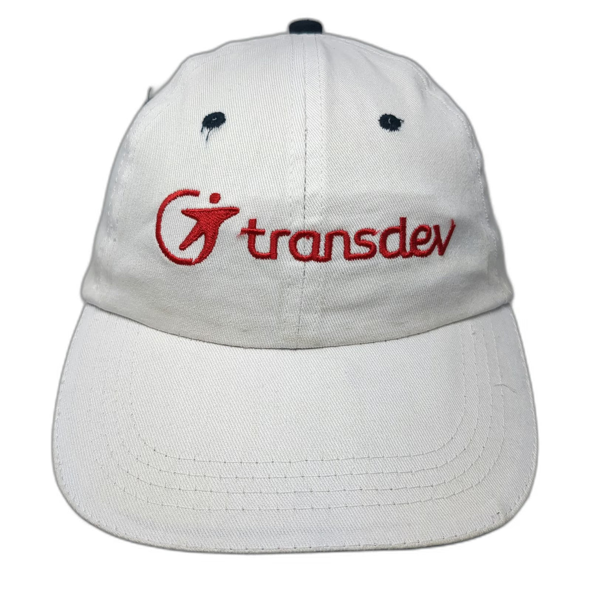 HitWear Transdev Baseball Cap White OSFM Red Embroidered Adjustable Strap Hat