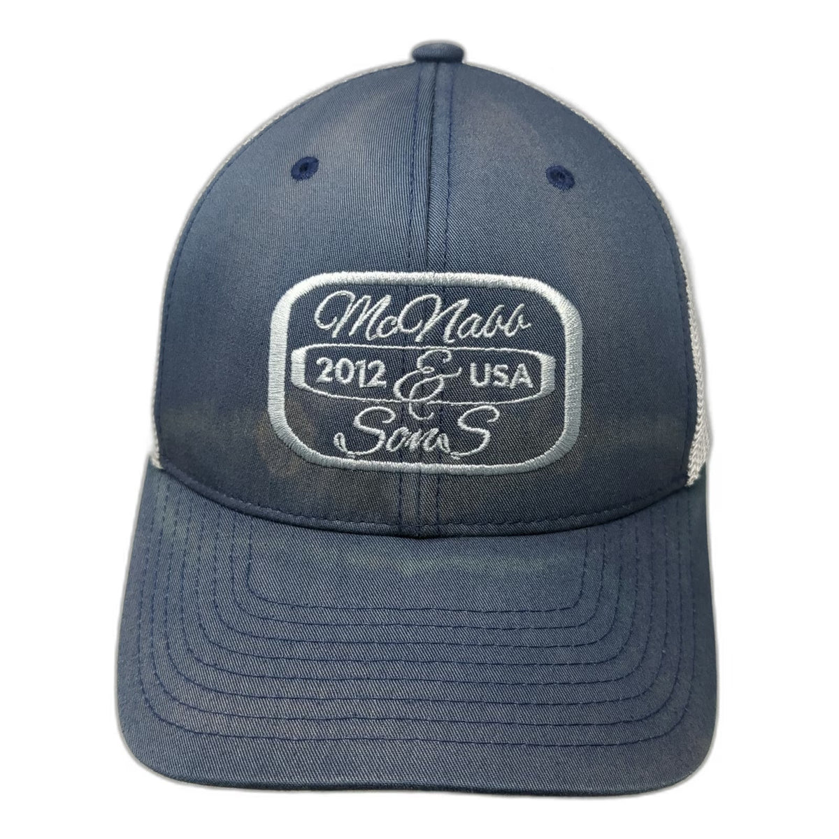 Yupoong Baseball Cap Blue One Size Custom Knives Mesh Back Fitted McNabb Hat