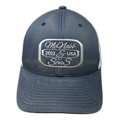 Yupoong Baseball Cap Blue One Size Custom Knives Mesh Back Fitted McNabb Hat