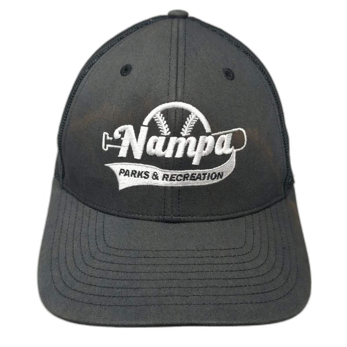 Richardson Trucker Hat Gray S Nampa Parks & Recreation Baseball Snapback Mesh