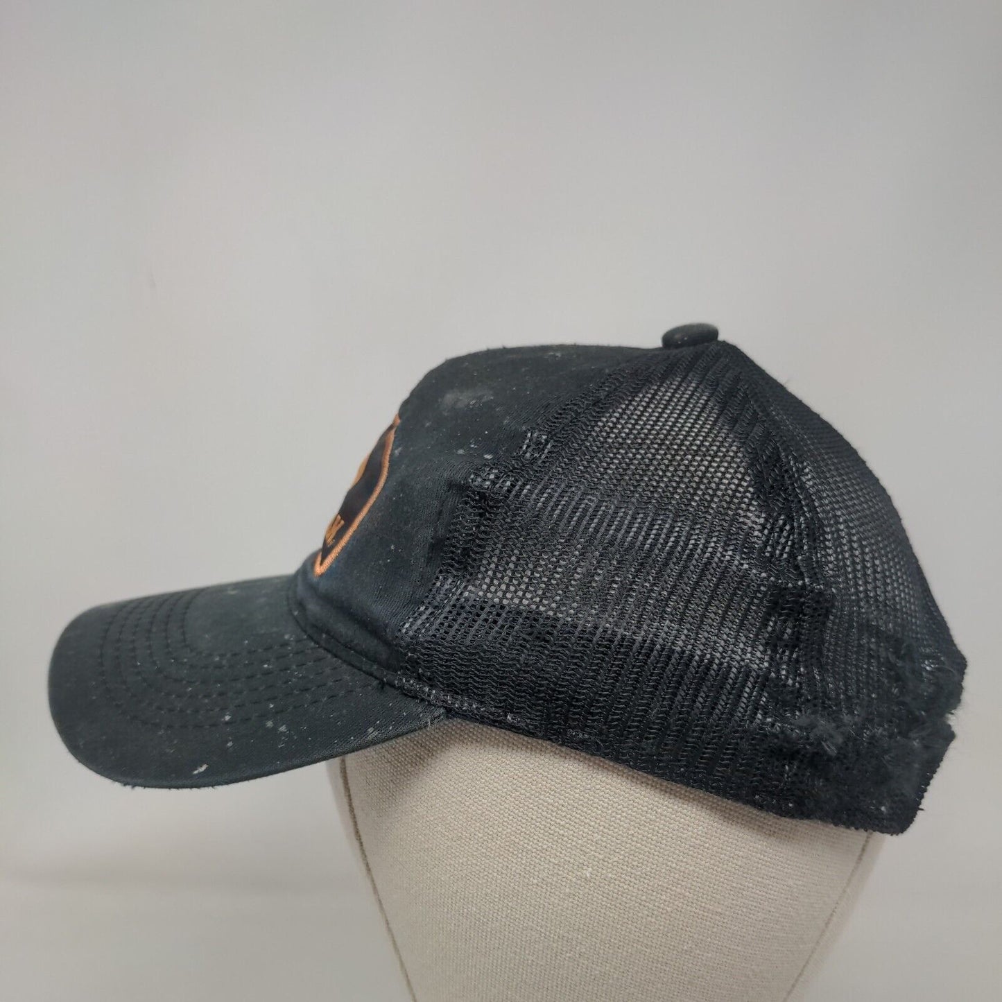 Mossy Oak Snapback Trucker Hat Black One Size Adjustable Embroidered Outdoor Cap