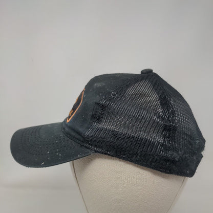 Mossy Oak Snapback Trucker Hat Black One Size Adjustable Embroidered Outdoor Cap
