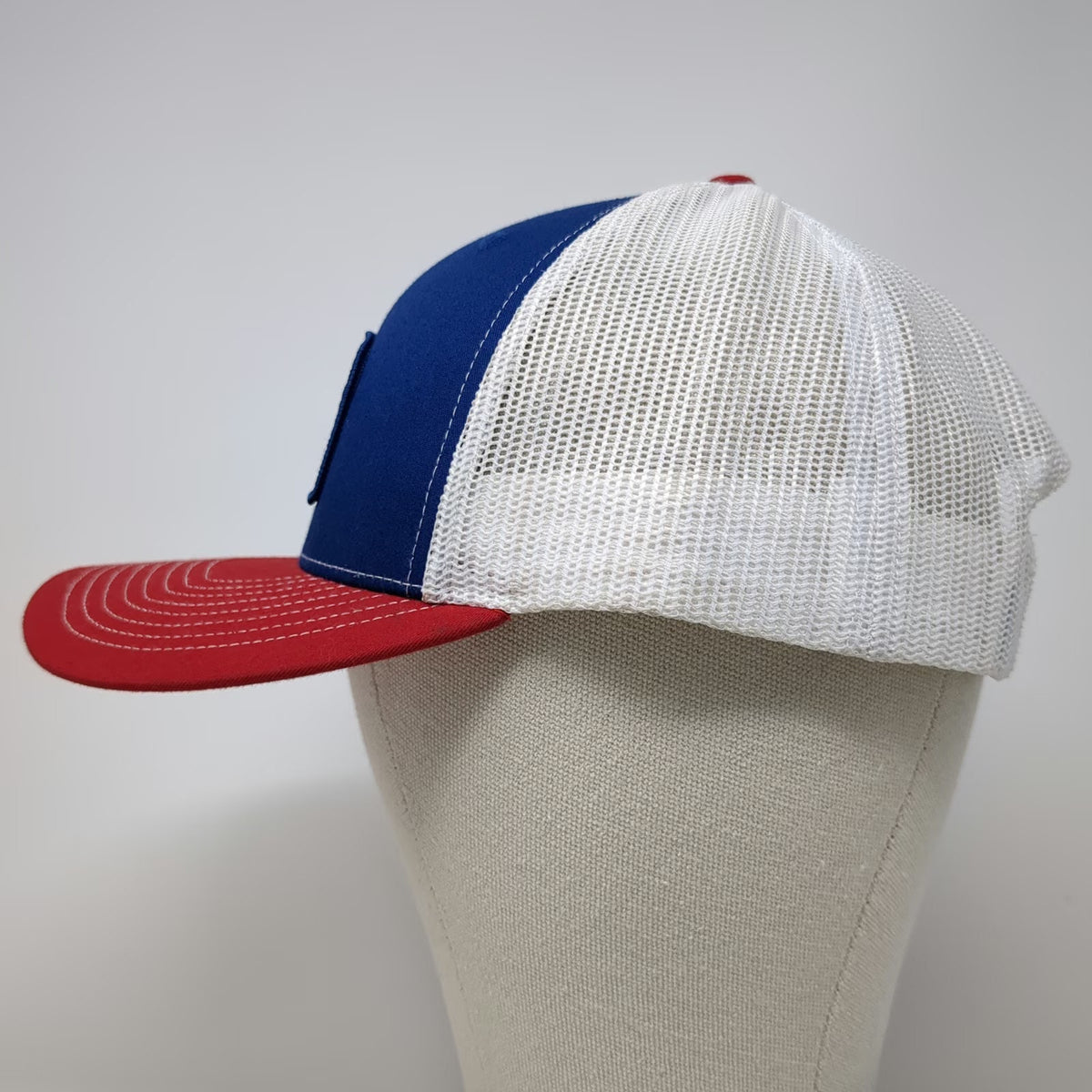 Richardson Trucker Hat Blue OSFM USSA Tri Divisional Grand Targhee Resort Bison