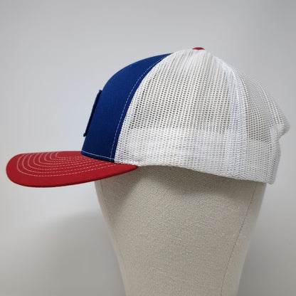 Richardson Trucker Hat Blue OSFM USSA Tri Divisional Grand Targhee Resort Bison