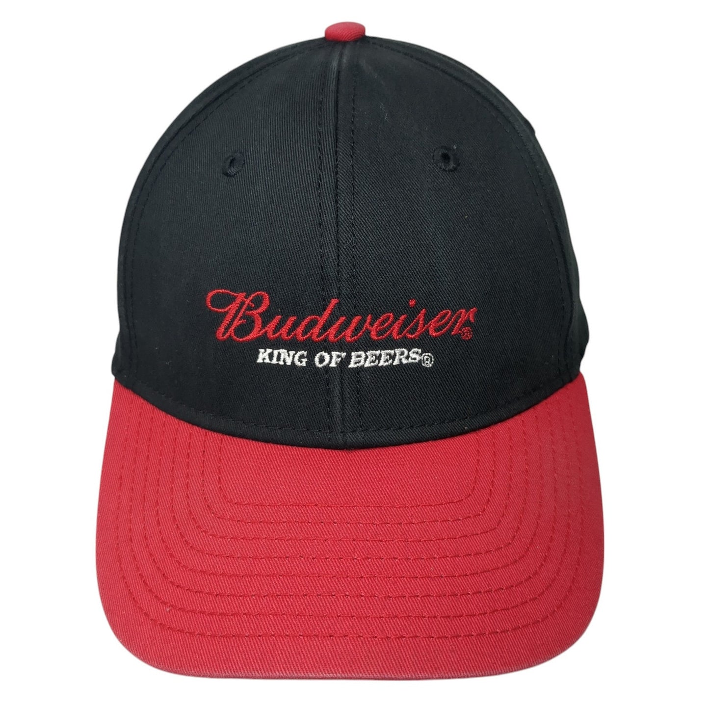 Budweiser King Of Beers Strapback Hat Black One Size Adjustable 6 Panel