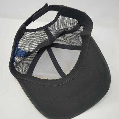 Port Authority Strapback Mesh Back Trucker Hat Gray One Size Logo