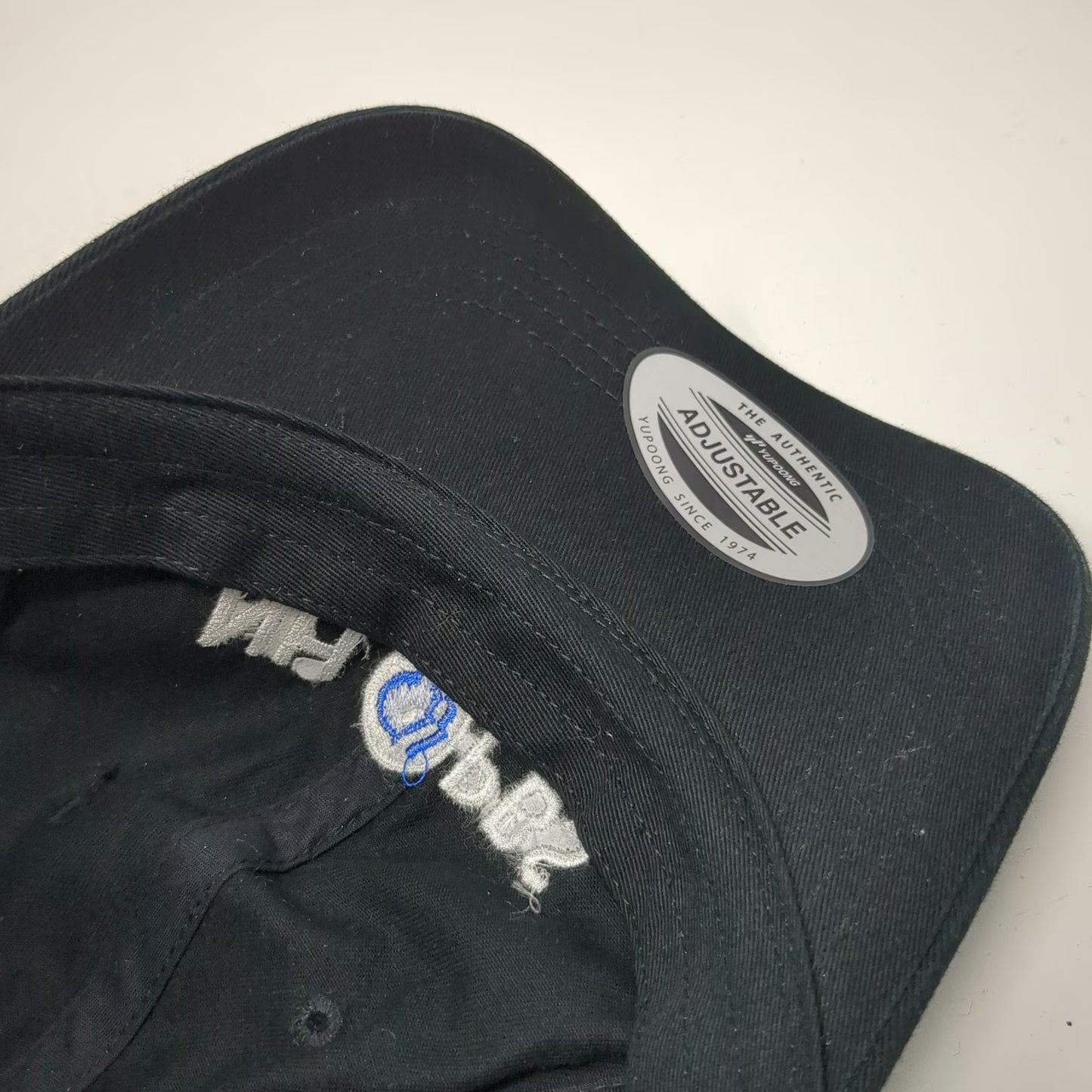 Yupoong Baseball Cap Black One Size NH PBS Logo Hat Adjustable Slideback Pin