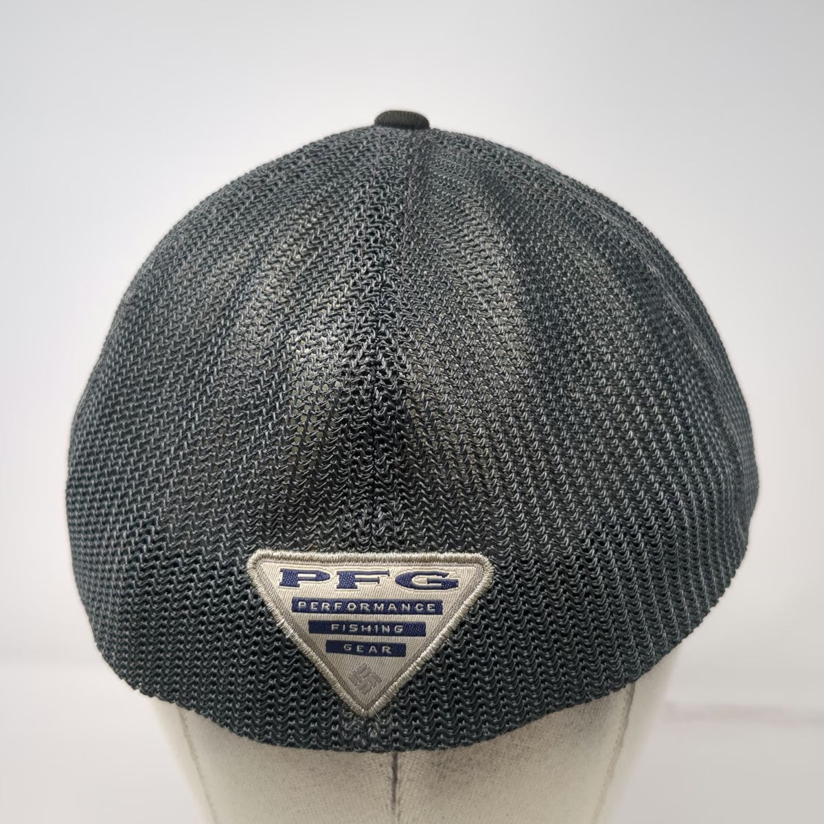 Columbia Baseball Cap Gray XL PFG Fishing American Flag Fish Mesh Back Hat