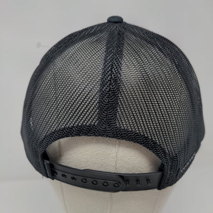 Vortex Snapback Mesh Back Trucker Hat Black OSFA Solid Adjustable