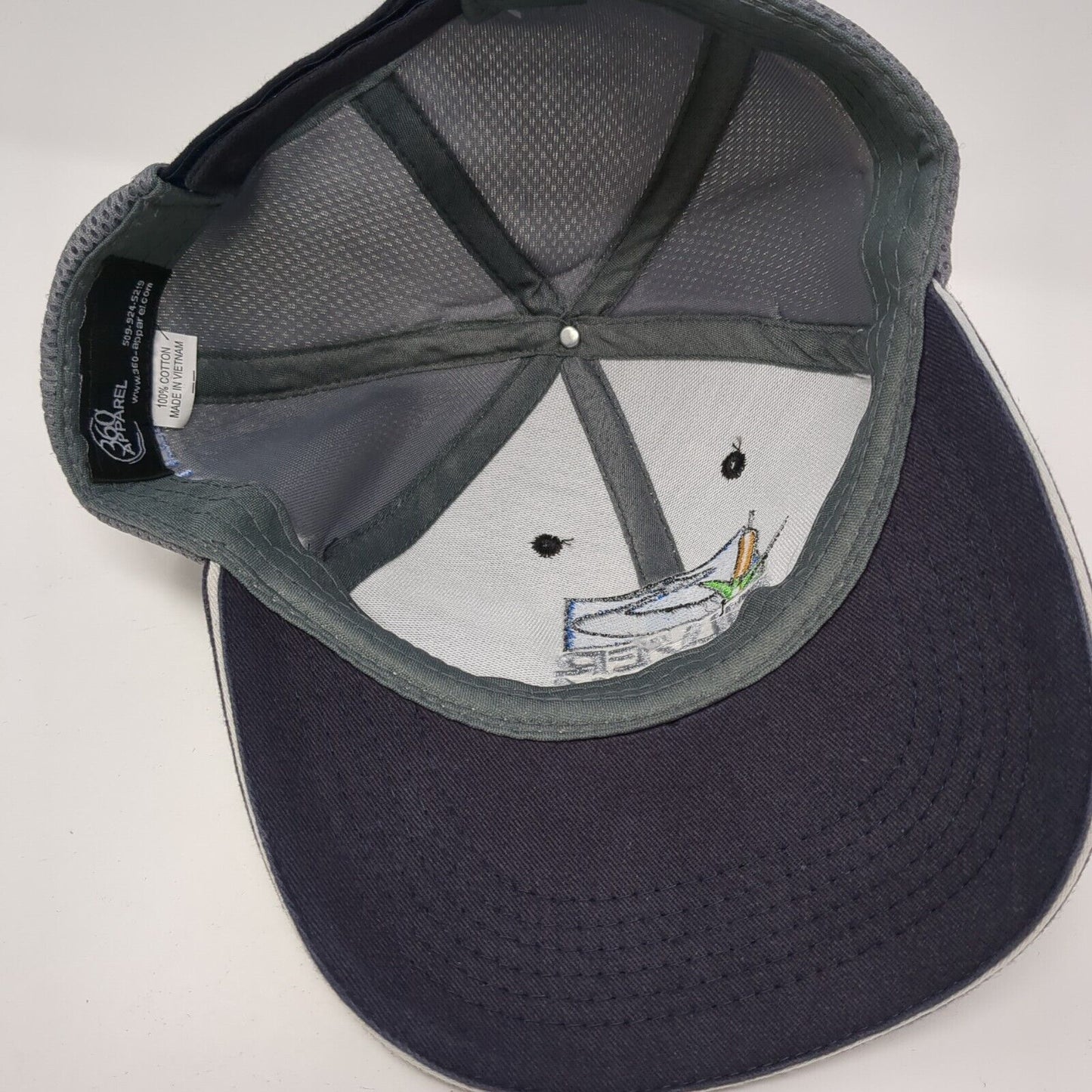 Silver Creek Strapback Mesh Back Hat Blue One Size Embroidered 6 Panel