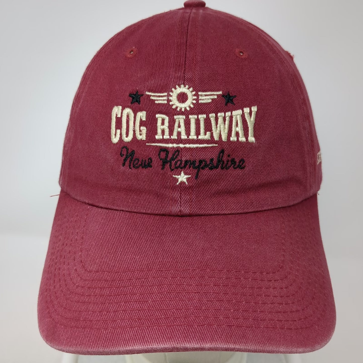 Fahrenheit Baseball Cap Red One Size Cog Railway New Hampshire Elevation Hat