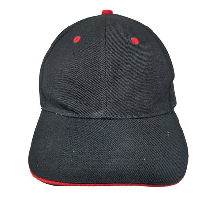 Tan's Club Strapback Hat Black One Size Adjustable 6 Panel Solid Blank