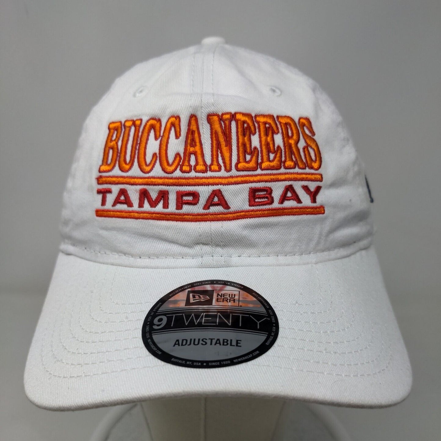 New Era Men's 9 Twenty Slideback Hat White OSFM Tampa Bay Buccaneers Logo