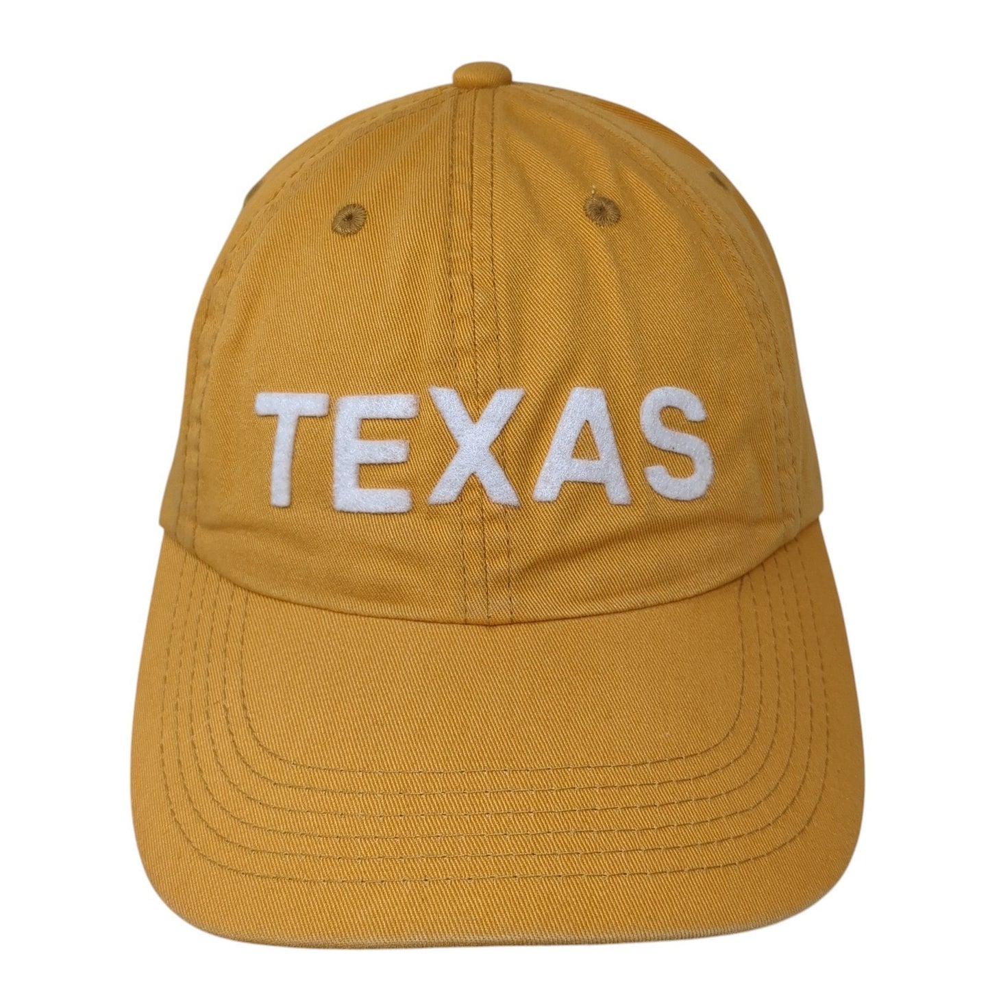 Texas Slideback Baseball Cap Yellow OS Adjustable Embroidered Port Authority