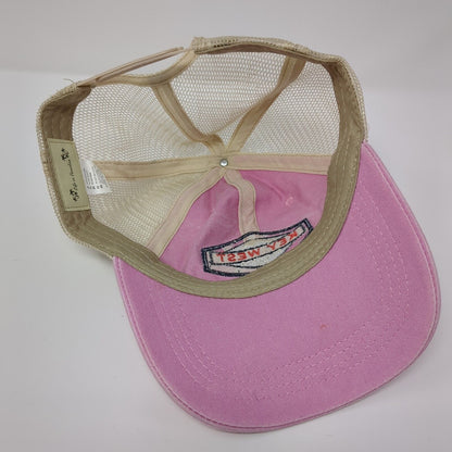 Key West Florida Dolphin Snapback Trucker Hat Pink OSFA Mesh Back