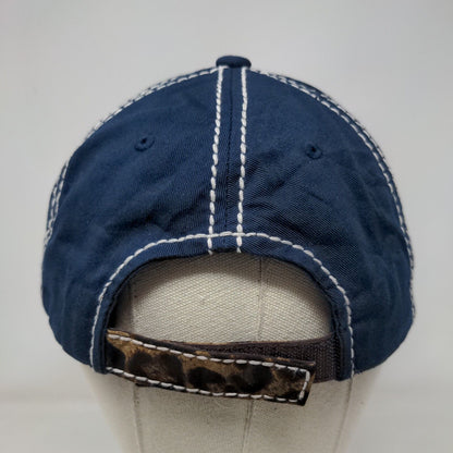 Happy Camper Strapback Hat Blue One Size KB ETHOS Vintage Distressed