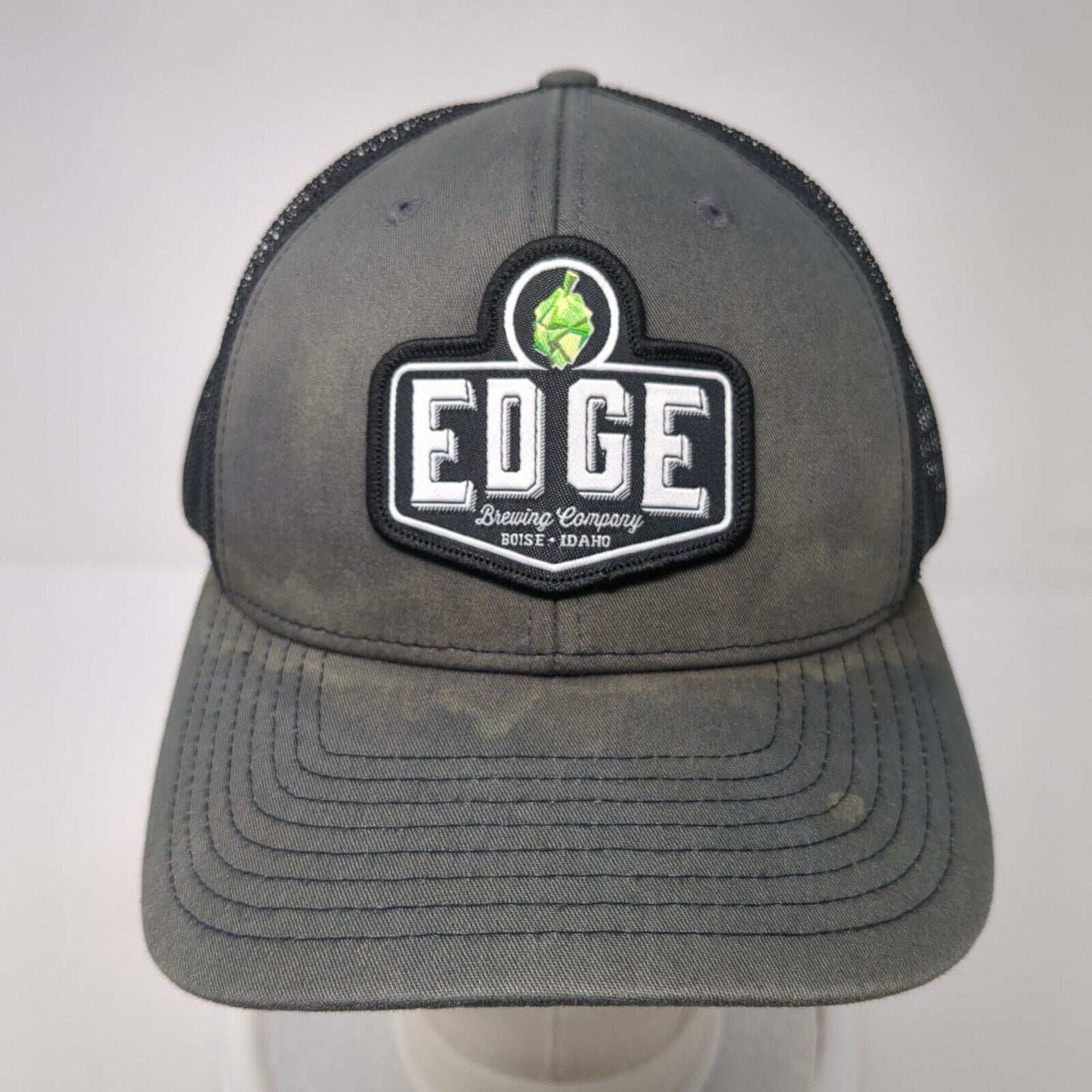 Edge Brewing Company Boise Idaho Snapback Trucker Hat Gray OS Adjustable Mesh
