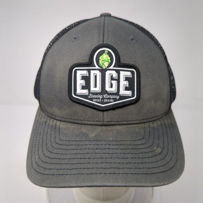 Edge Brewing Company Boise Idaho Snapback Trucker Hat Gray OS Adjustable Mesh