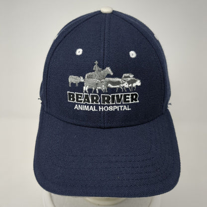 Bear River Animal Hospital Strapback Hat Blue OS Adjustable Embroidered Otto