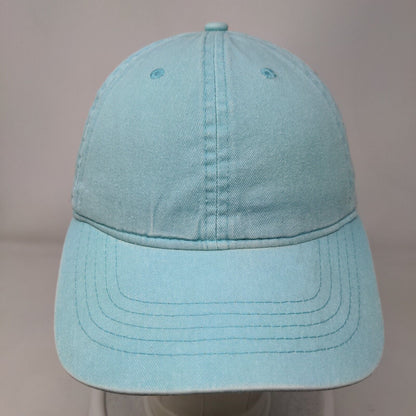 Unbranded Strapback Hat Blue OSFM Adjustable Embroidered Vented Holes 6 Panel