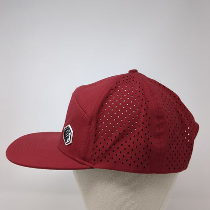 tmrk Snapback Hat Red One Size Adjustable Breathable Lightweight Durable