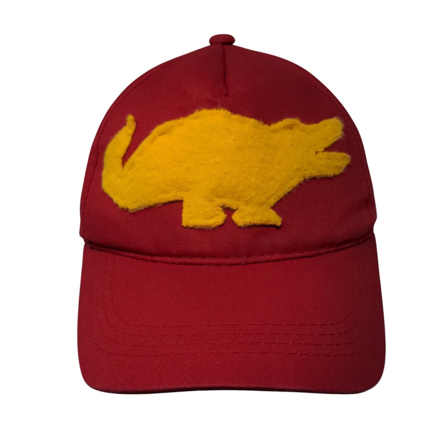 Outdoor Cap Snapback Hat Red Youth Adjustable Solid Vent Holes