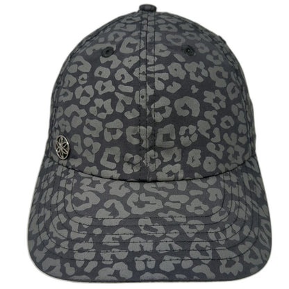 Gaiam Baseball Cap Black Gray One Size Leopard Print Athletic Fitness Yoga Hat
