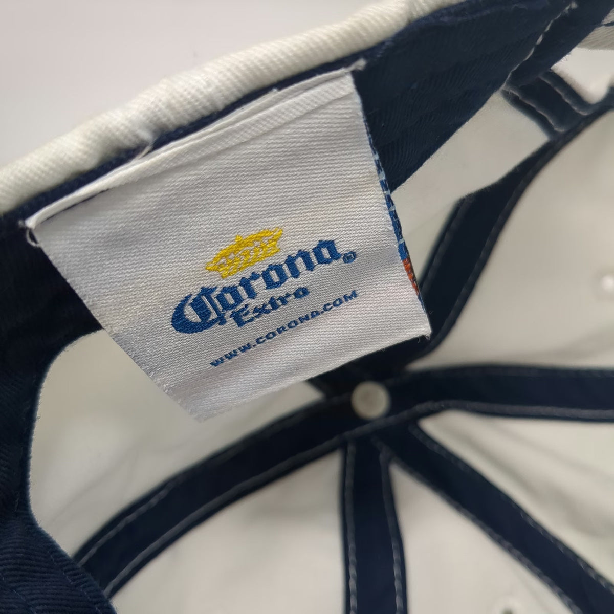 Corona Extra Baseball Cap White One Size Blue Slideback Relax Responsibly Hat