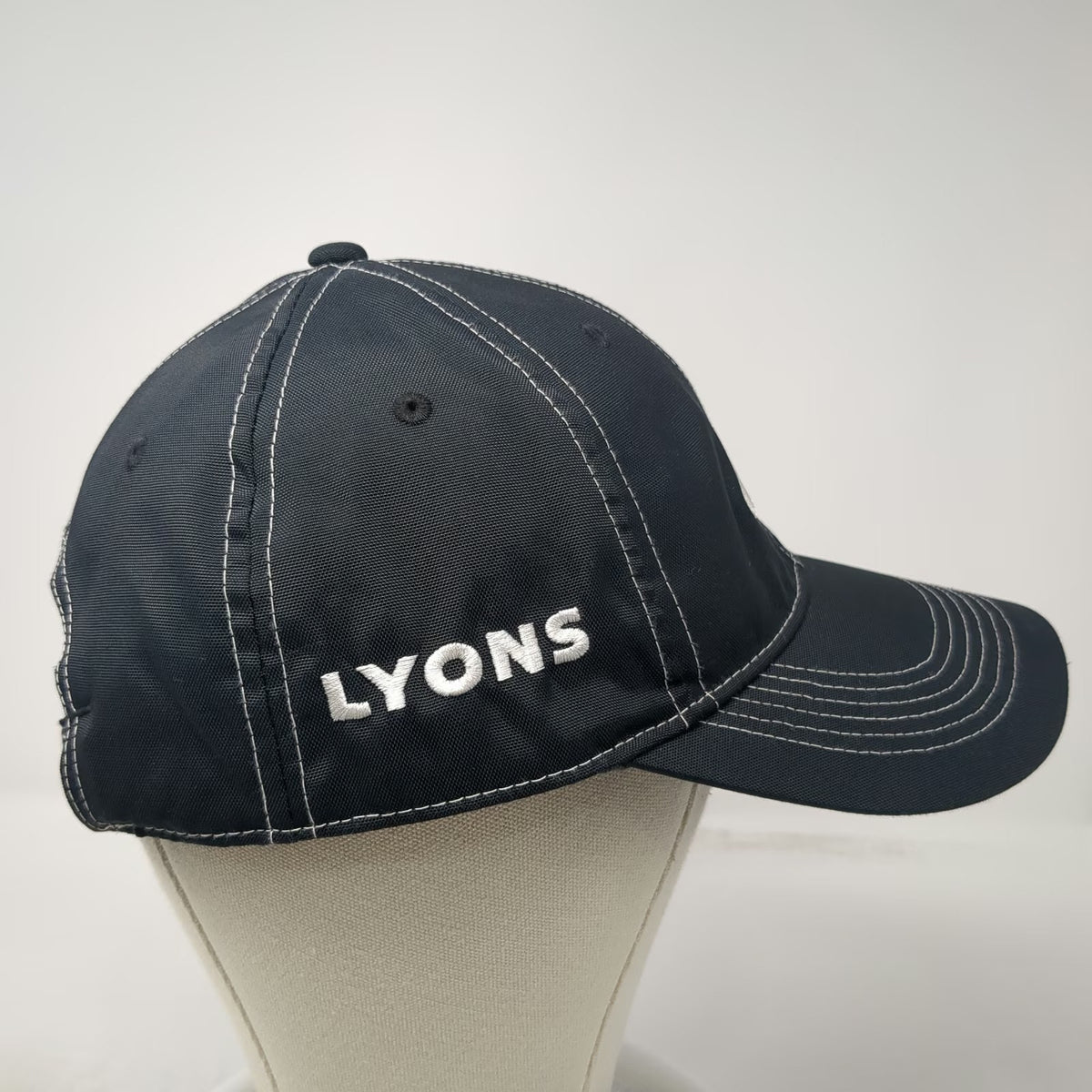Nike Baseball Cap Black OSFM Lyons Embroidery Contrast Stitching Polyester Hat