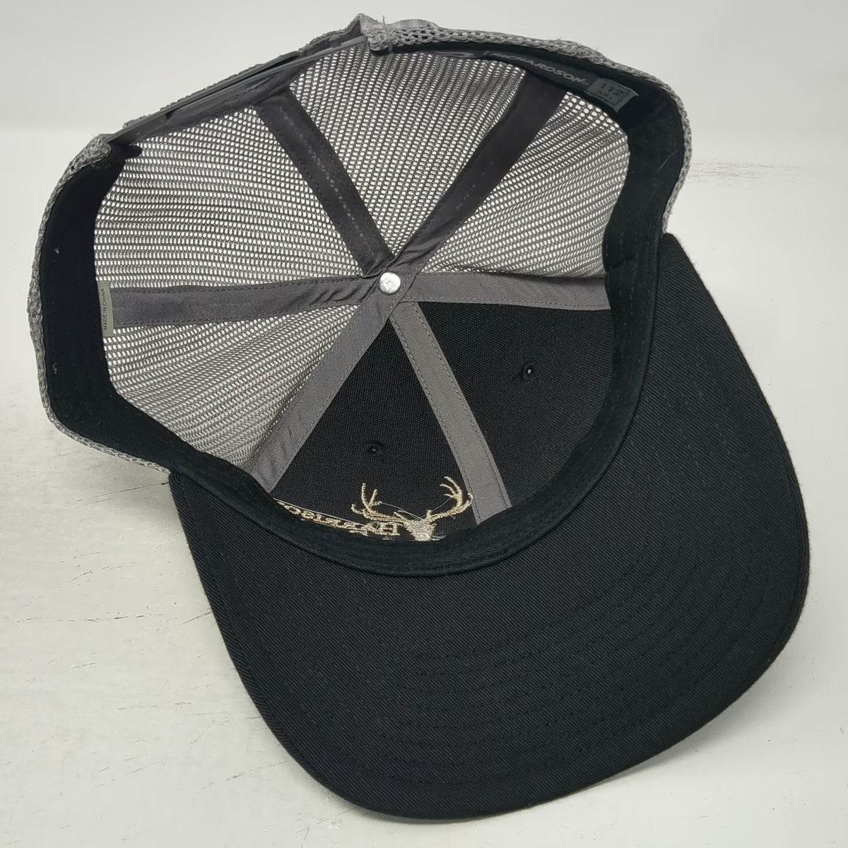 Richardson Trucker Hat Black One Size Mesh Back Snapback Harrison Calls Logo