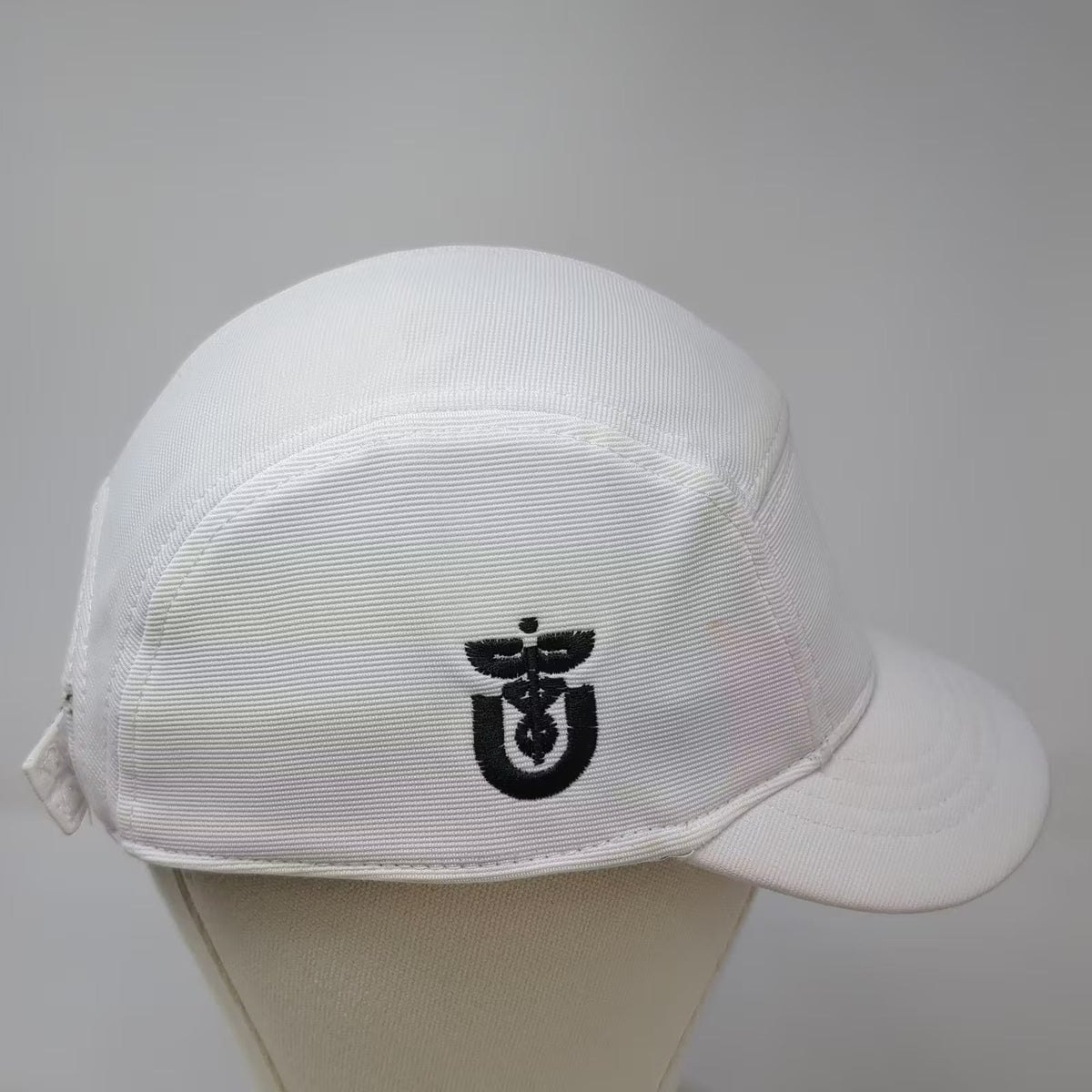 Black Clover White 5 Panel Hat One Size Live Lucky Embroidered Adjustable Cap