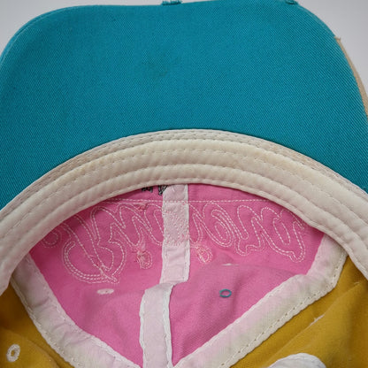 Cotton & Beach Baseball Cap Pink Blue Yellow One Size Riviera Maya Distressed
