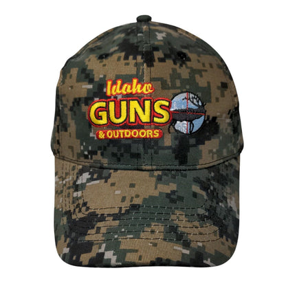 Idaho Guns & Outdoors Slideback Hat Camouflage OSFA Adjustable 6 Panel Cotton
