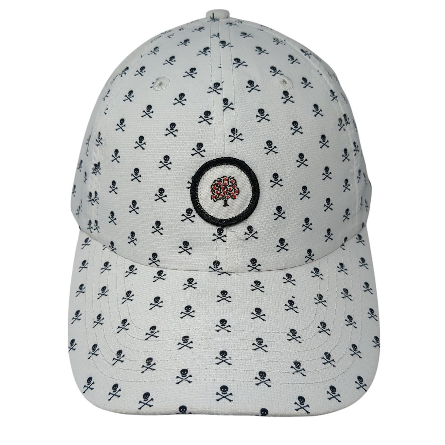 Skull & Crossbones Strapback Hat White One Size Adjustable Imperial