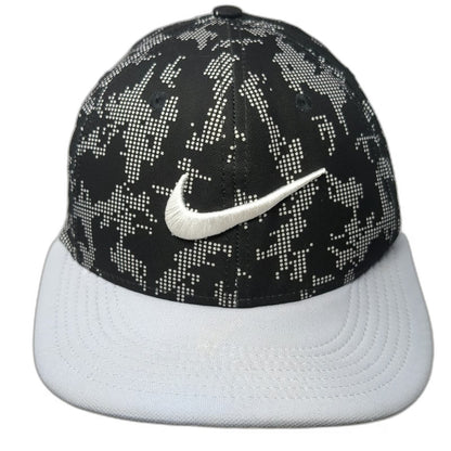 Nike Snapback Black Gray One Size Flat Brim Dri-FIT Digital Camo Embroidered Hat