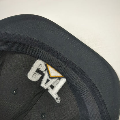 Caterpillar Baseball Cap Black One Size Flexfit Embroidered NC Flag Logo Hat