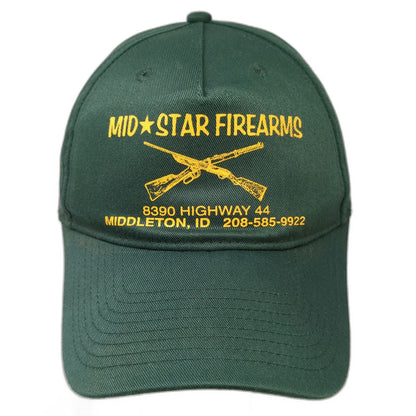 Cobra 5 Panel Hat Green One Size Snapback Mid-Star Firearms Middleton Idaho Gun