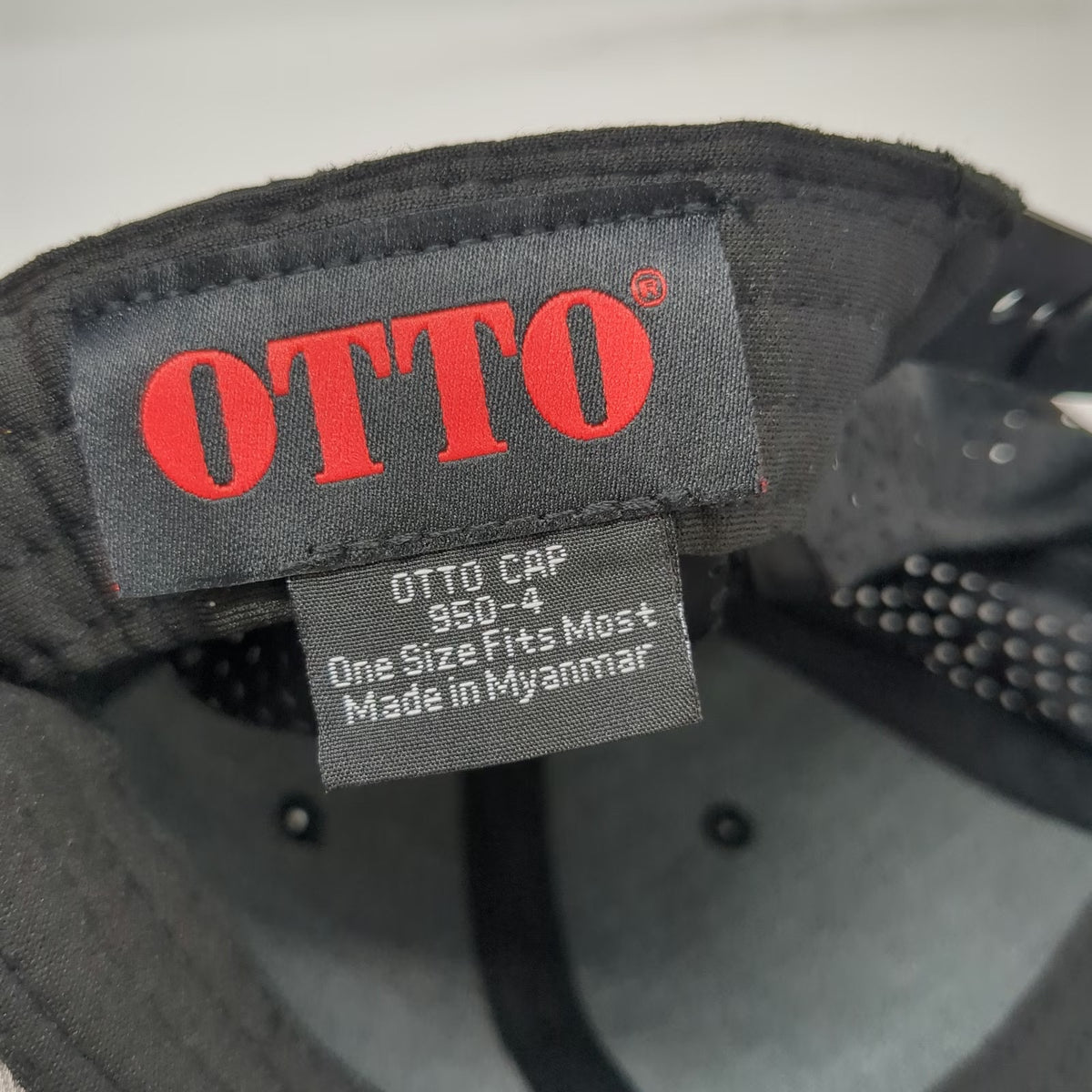 OTTO Trucker Hat Black One Size Stitchx Embroidery Screenprinting Mesh Flat Brim