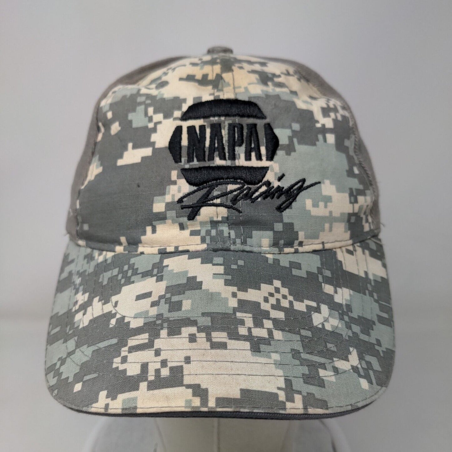 NAPA Racing Men's Strapback Hat Digital Camo OSFM Embroidered Logo Cotton
