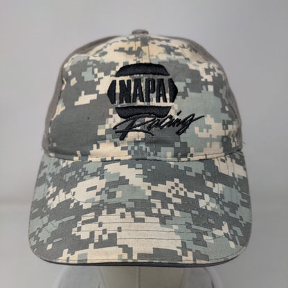 NAPA Racing Men's Strapback Hat Digital Camo OSFM Embroidered Logo Cotton