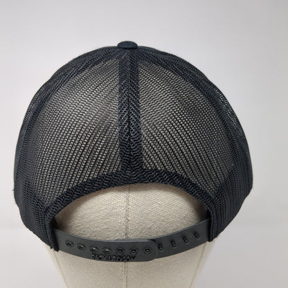 SRF Snapback Trucker Hat Black One Size Adjustable Mesh Back 6 Panel Richardson
