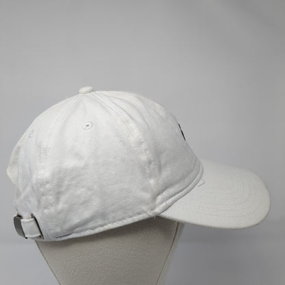 FILA Slideback Hat White One Size Adjustable Embroidered Vented Holes Cotton