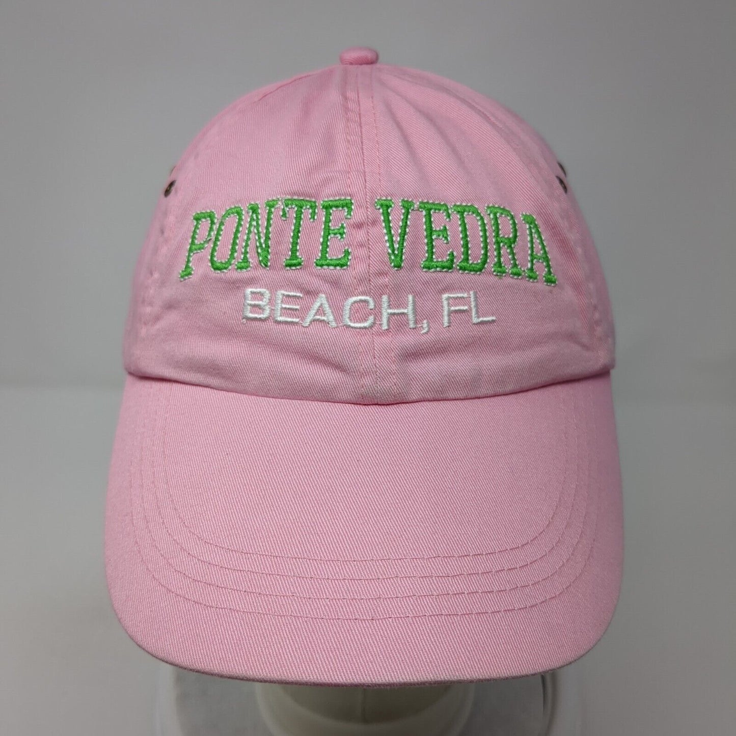 Ponte Vedra Beach FL Slideback Hat Pink One Size Adjustable Anvil