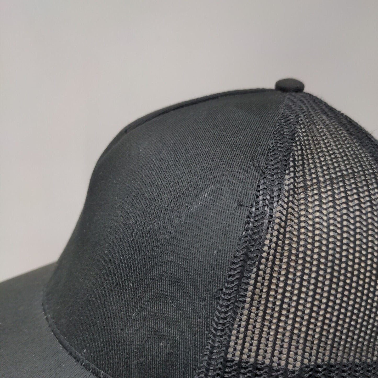 Otto Snapback Trucker Hat Black One Size Adjustable Mesh Back 6 Panel Blank