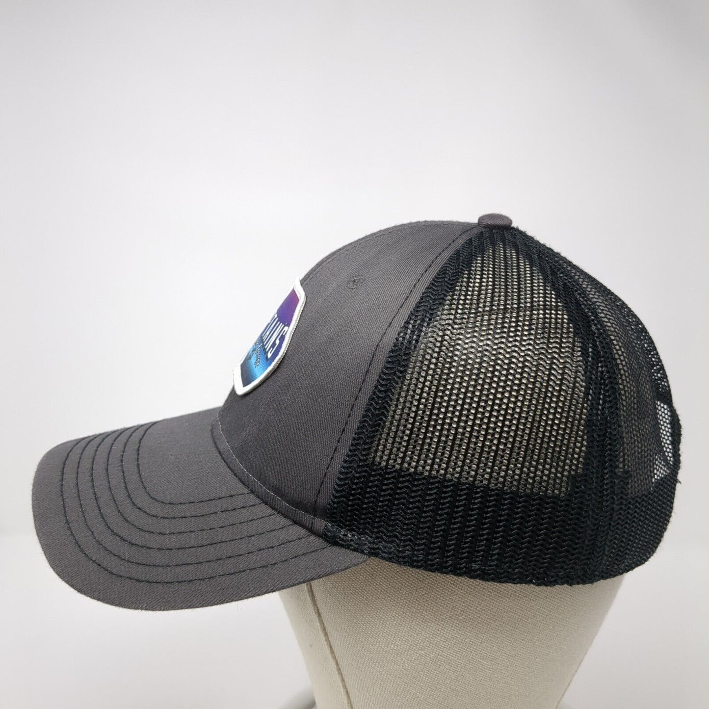 Captain's Sports Lounge Snapback Trucker Hat Gray One Size Mesh Back