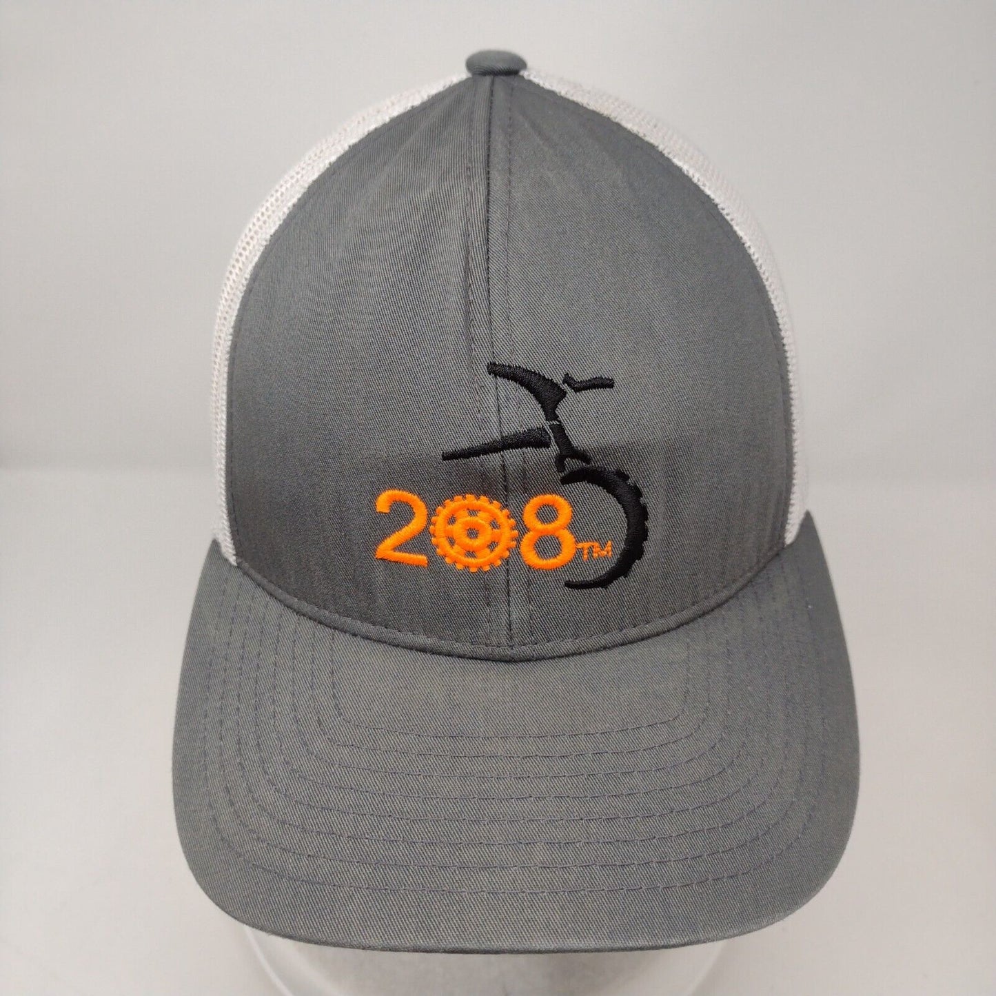 208 Bike Gear Snapback Trucker Hat Gray OSFA Mesh Back Pacific Headwear