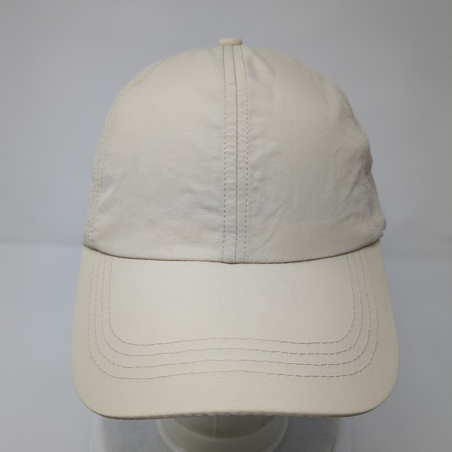 Unbranded Strapback Hat Ponytail Tan One Size Solid Adjustable Blank