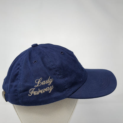 Lady Fairway Golf Slideback Hat Blue One Size Adjustable Embroidered