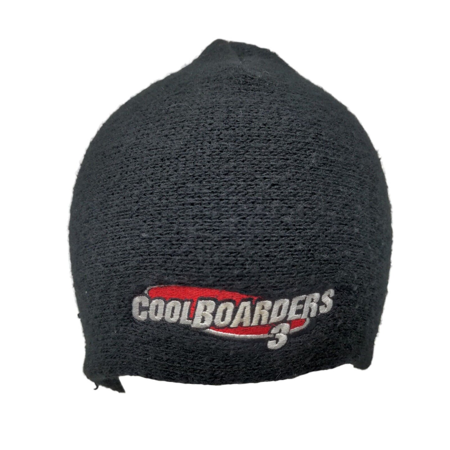 Cool Boarders 3 Knit Beanie Hat Black One Size Striped Embroidered