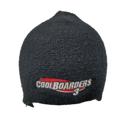 Cool Boarders 3 Knit Beanie Hat Black One Size Striped Embroidered
